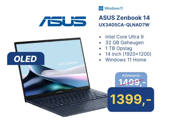 Aanbieding: Zenbook 14 UX3405CA-QLNAD7W