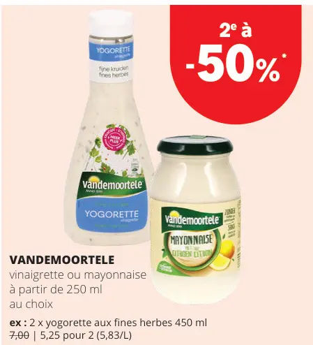 Offre: Vinaigrette ou mayonnaise