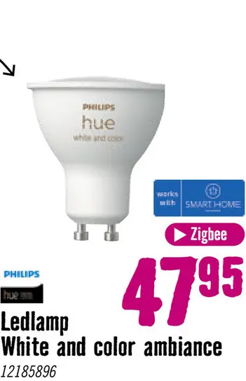 Aanbieding: PHILIPS Hue White and Color Ambiance LED-lamp GU10/4,2W RGBW,PHILIPS Hue White and Color Ambiance LED-lamp GU10/4,2W RGBW,PHILIPS Hue White and Color 