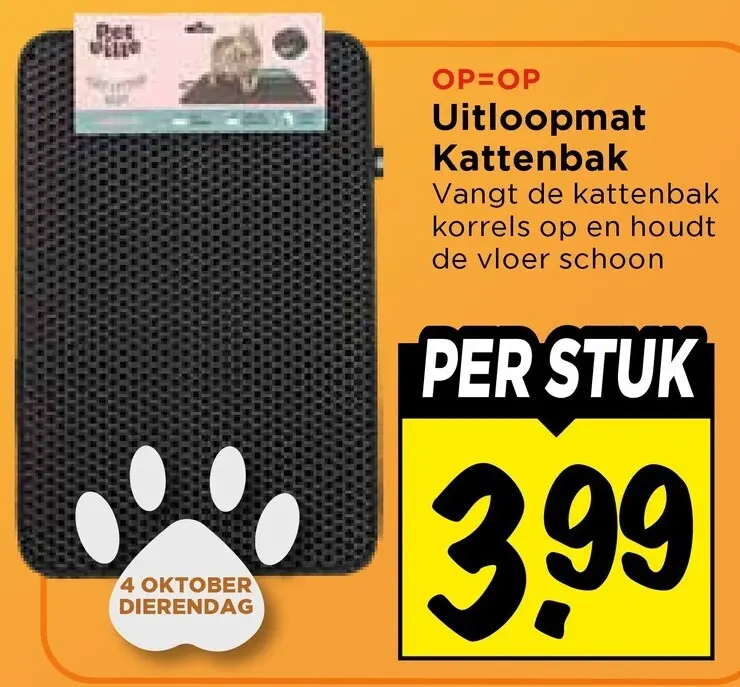 Aanbieding: Uitloopmat Kattenbak
