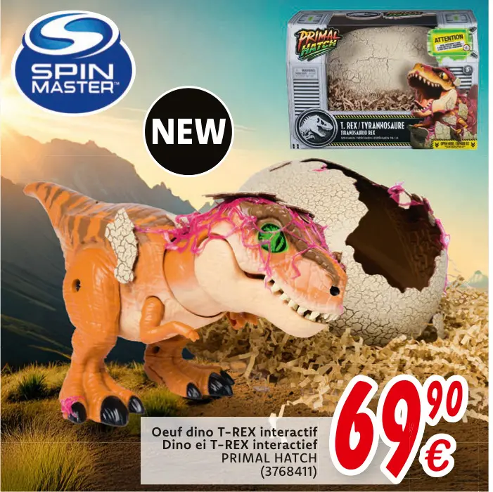 Offre: Oeuf dino T-REX interactif / Dino ei T-RED interactief