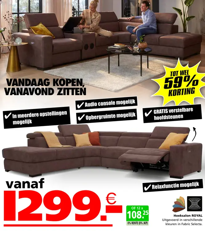 Promotie: Hoeksalon ROYAL