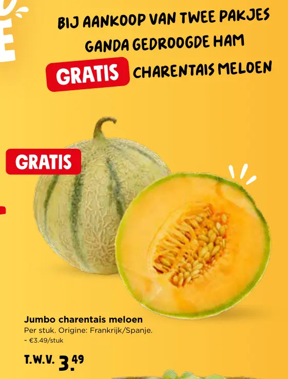 Promotie: Jumbo charentais meloen
