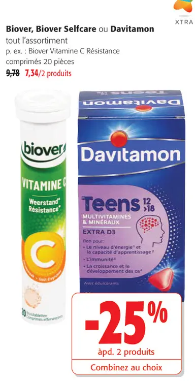 Offre: Biover, Biover Selfcare ou Davitamon