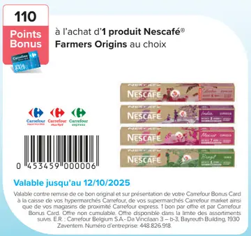 Offre: Nescafé Farmers Origins