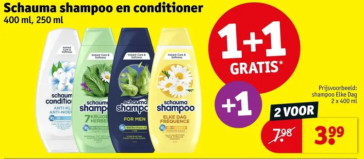 Aanbieding: Schauma Shampoo en conditioner