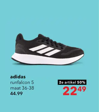 Aanbieding: Adidas Runfalcon 5 jongens sneakers zwart wit