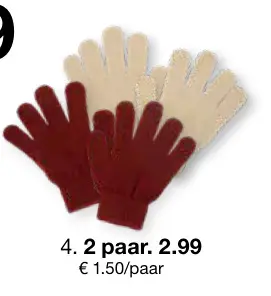 Aanbieding: 2 paar handschoenen