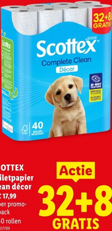 Promotie: Toiletpapier clean décor