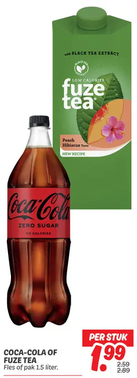 Aanbieding: Coca-Cola or Fuze Tea