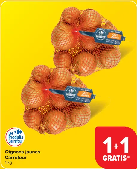 Offre: Oignons jaunes