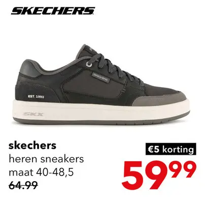 Aanbieding: Skechers League - Imperion heren sneakers zwart grijs