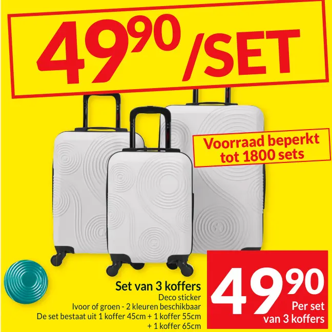 Promotie: Set van 3 koffers