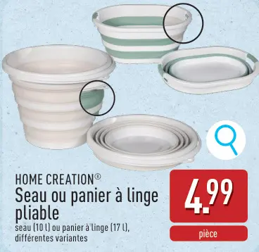 Offre: Seau ou panier à linge pliable