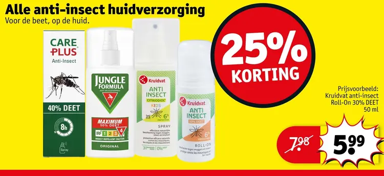 Aanbieding: Kruidvat anti-insect Roll-On 30% DEET