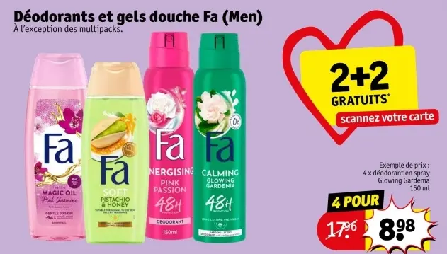 Offre: Déodorants et gels douche