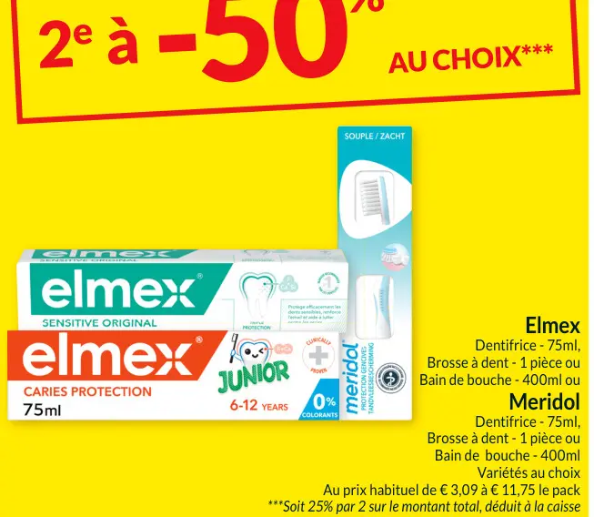 Offre: Elmex ou Meridol