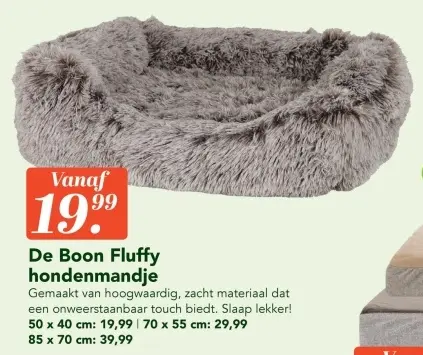 Aanbieding: De Boon Fluffy hondenmandje