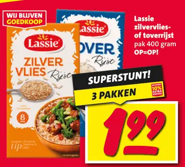 Aanbieding: Lassie zilvervlies- of toverrijst