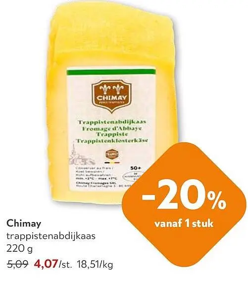 Promotie: Chimay trappistenabdijkaas