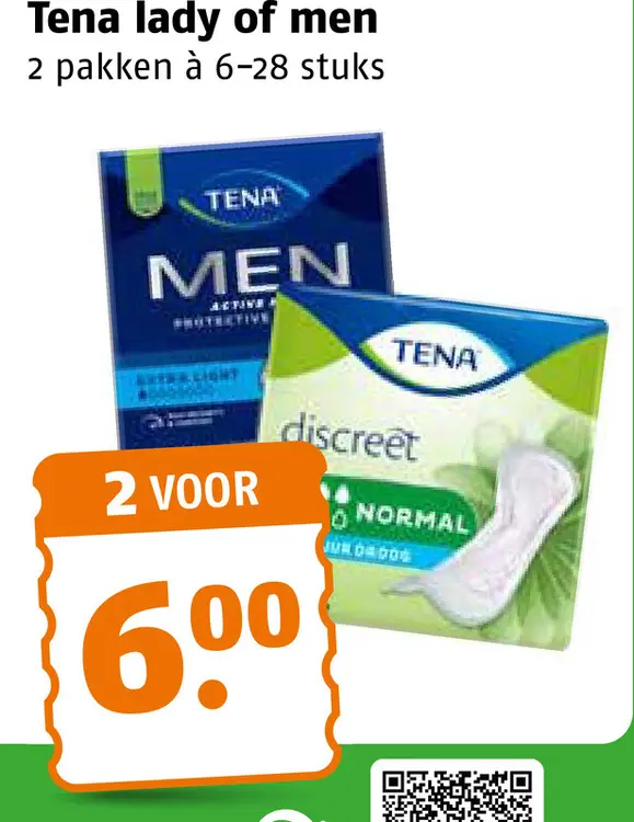 Aanbieding: Tena lady of men