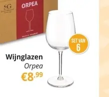 Promotie: Wijnglazen Orpea