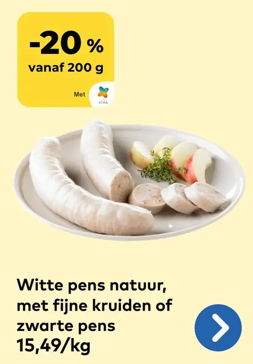 Promotie: Witte pens natuur, met fijne kruiden of zwart