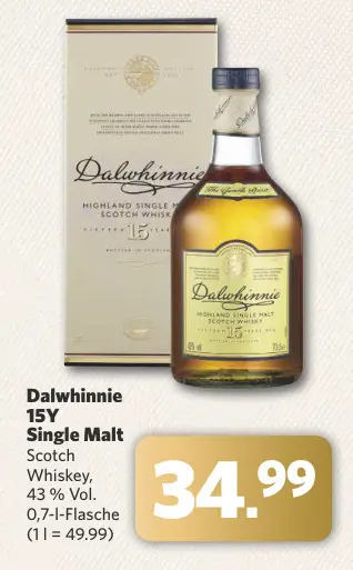 Aanbieding: Dalwhinnie 15Y Single Malt Scotch Whiskey