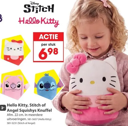 Aanbieding: Hello Kitty, Stitch of Angel Squishys Knuffel