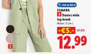 Aanbieding: Dames wide leg broek