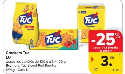 Offre: Crackers Tuc