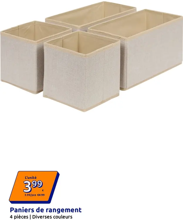 Offre: Paniers de rangement