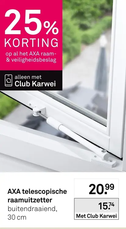 Aanbieding: AXA telescopische raamuitzetter
