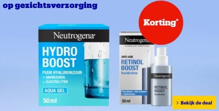 Aanbieding: Neutrogena Hydro Boost Aqua Gel & Retinol Boost