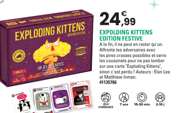 Offre: EXPOLDING KITTENS EDITION FESTIVE