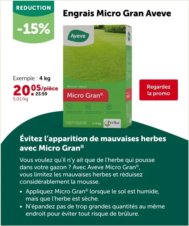 Offre: Engrais Micro Gran