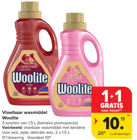 Promotie: Vloeibaar wasmiddel Woolite