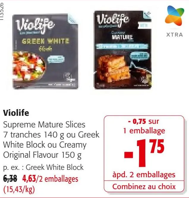 Offre: Supreme Mature Slices ou Greek White Block ou Creamy Original Flavour