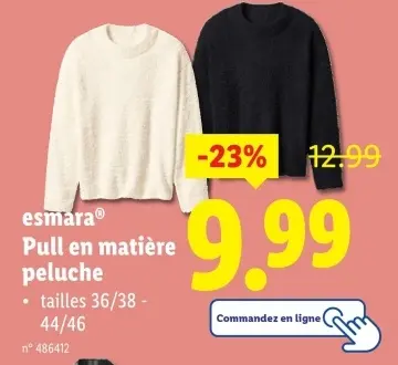 Offre: Pull en matière peluche