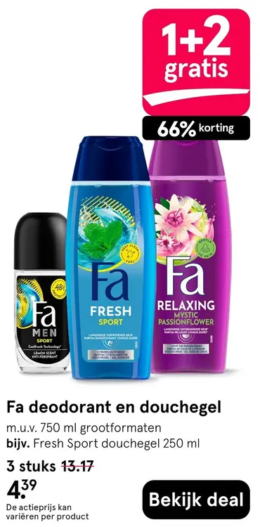 Aanbieding: Deodorant en douchegel