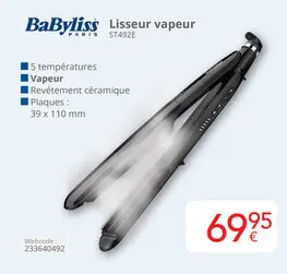 Offre: Lisseur vapeur