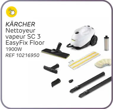 Offre: Nettoyeur vapeur kärcher sc3 easyfix 1900w