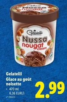 Offre: Glace au goût noisette