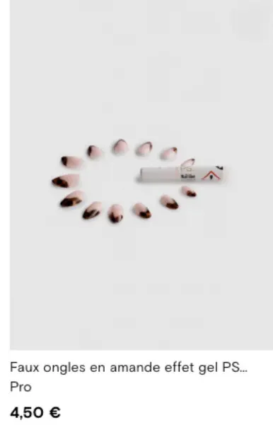 Offre: Faux ongles en amande effet gel