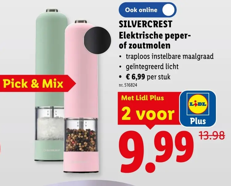 Promotie: Elektrische peper- of zoutmolen