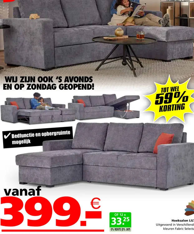 Aanbieding: Hoeksalon LILY