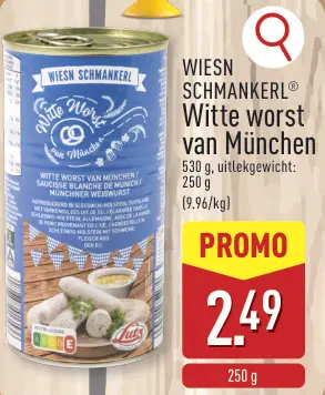 Promotie: Witte worst van München