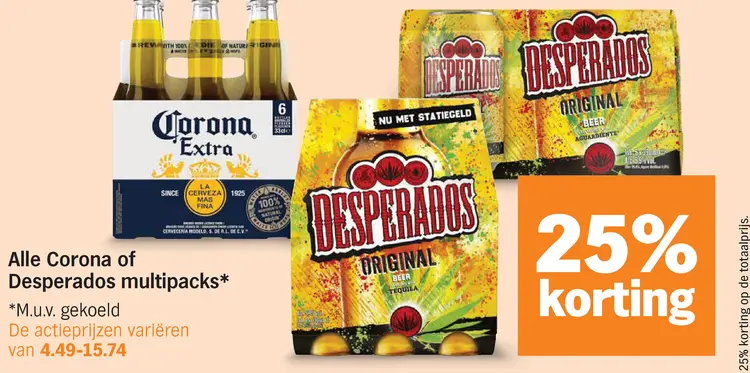 Aanbieding: Corona of Desperados multipacks