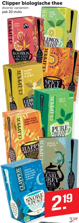 Aanbieding: Clipper biologische thee