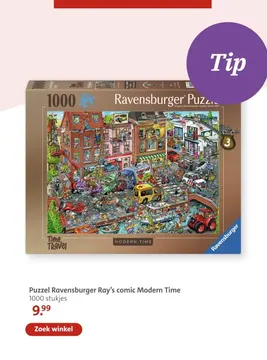 Aanbieding: Puzzel Ravensburger Ray's comic Modern Time